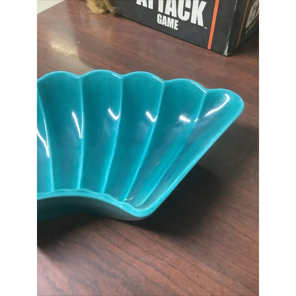 Beautiful California Pottery Aqua Lazy Susan Piece